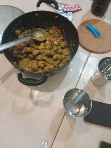 Tasty Matar Soyabean cooked by COOX chefs cooks during occasions parties events at home