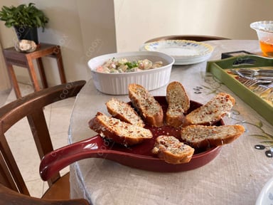 Tasty Garlic Bread with Cheese cooked by COOX chefs cooks during occasions parties events at home