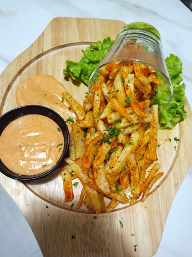Tasty Peri Peri Fries cooked by COOX chefs cooks during occasions parties events at home