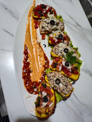 Tasty Tomato Mushroom Bruschetta cooked by COOX chefs cooks during occasions parties events at home