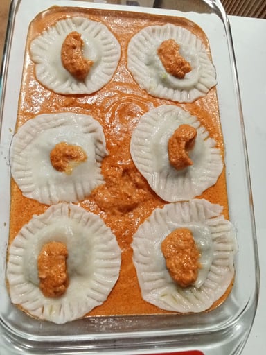 Tasty Ravioli in Pink Sauce cooked by COOX chefs cooks during occasions parties events at home