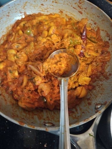Tasty Mushroom do Pyaza cooked by COOX chefs cooks during occasions parties events at home