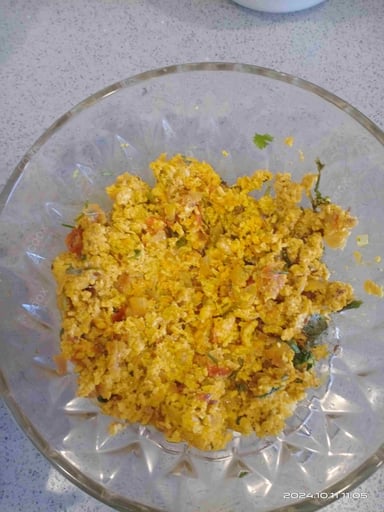 Tasty Paneer Bhurji cooked by COOX chefs cooks during occasions parties events at home