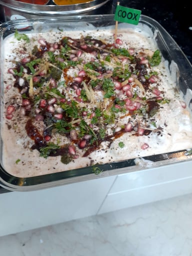 Tasty Dahi Bhalla cooked by COOX chefs cooks during occasions parties events at home