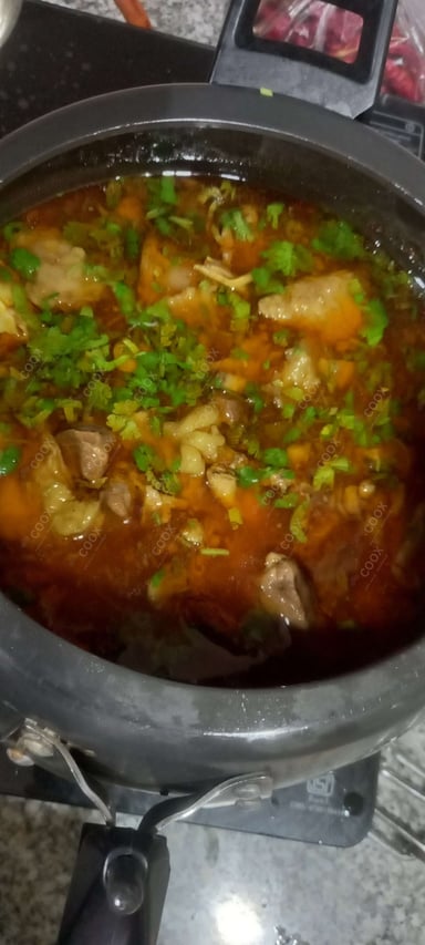 Tasty Mutton Shorba cooked by COOX chefs cooks during occasions parties events at home