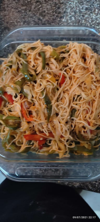 Tasty Chilli Garlic Noodles cooked by COOX chefs cooks during occasions parties events at home
