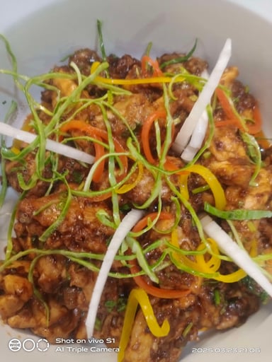 Tasty Chicken Manchurian (Dry) cooked by COOX chefs cooks during occasions parties events at home