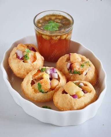 Tasty Gol Gappe (Pani Puri) cooked by COOX chefs cooks during occasions parties events at home