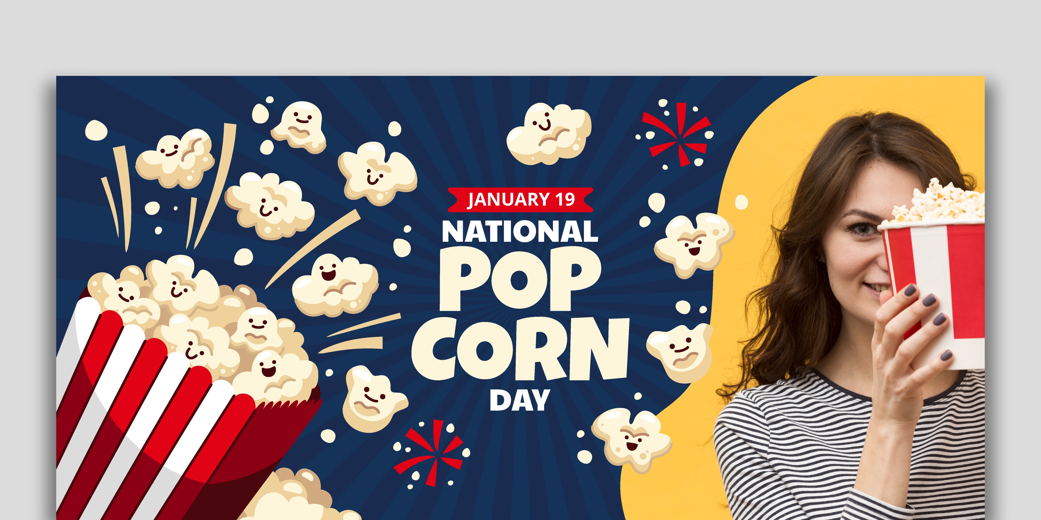 Singer for National Popcorn Day at Home