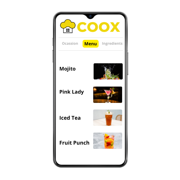 1. Select Drinks Menu
