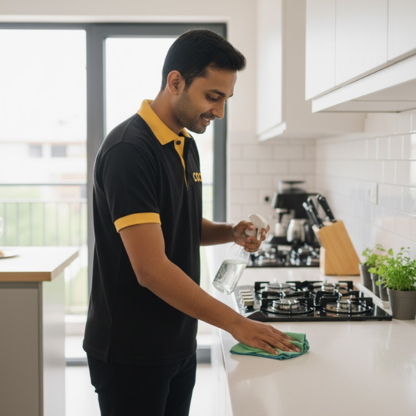 4. Wraps Up the Kitchen and Leaves