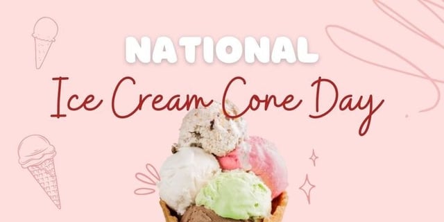 Special National Ice Cream Cone Day ocassion food prepared by COOX
