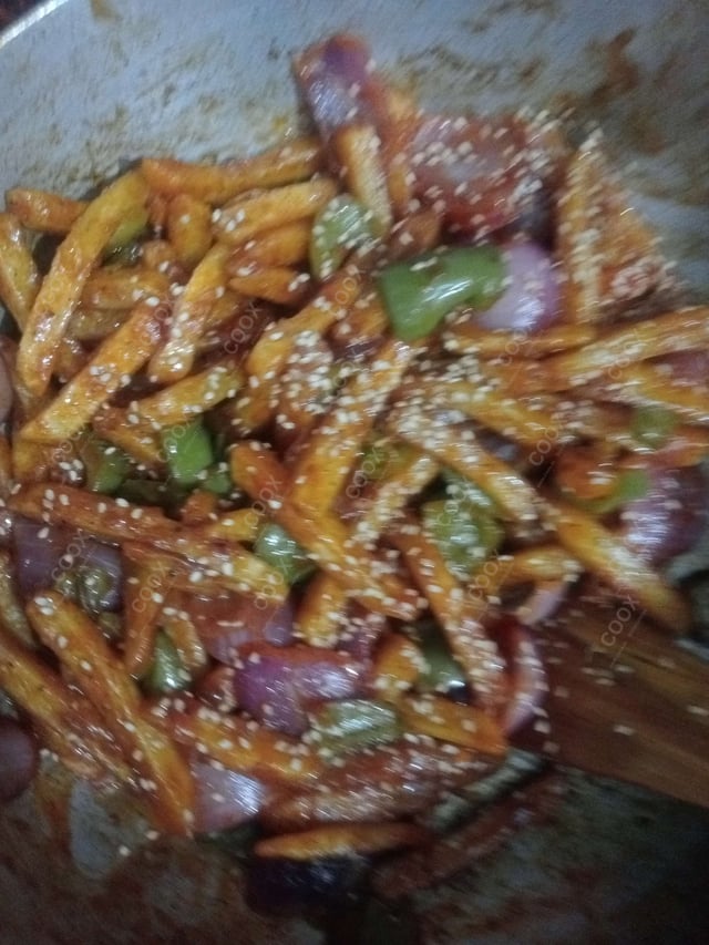 Delicious Honey Chilli Potato prepared by COOX