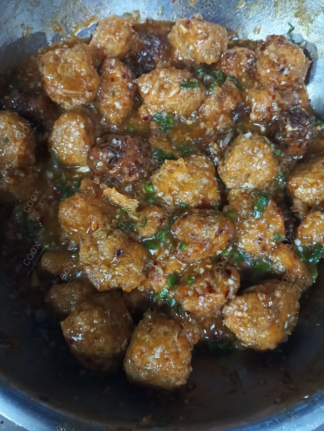 Delicious Veg Manchurian (Dry) prepared by COOX