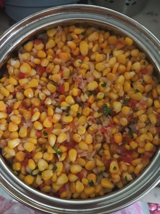 Delicious Corn Chaat prepared by COOX
