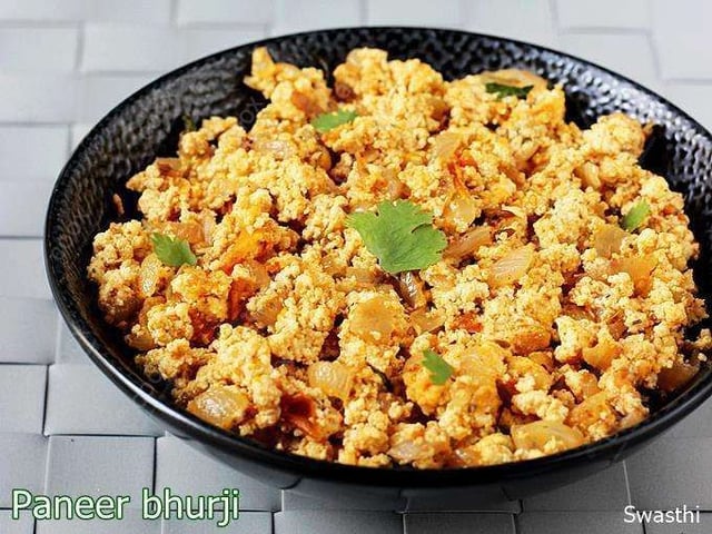 Tasty Paneer Bhurji cooked by COOX chefs cooks during occasions parties events at home