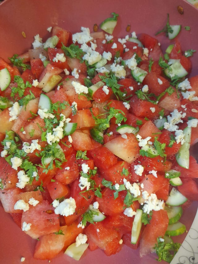 Tasty Watermelon Feta Salad cooked by COOX chefs cooks during occasions parties events at home