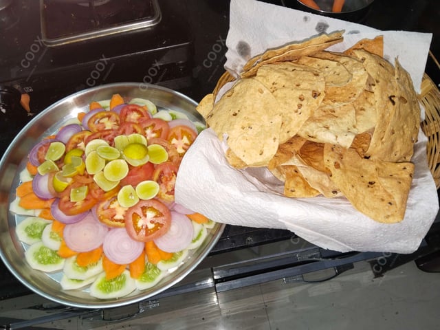 Delicious Salad, Papad prepared by COOX