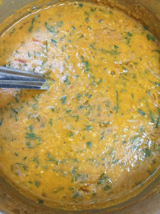 Tasty Palak Dal cooked by COOX chefs cooks during occasions parties events at home