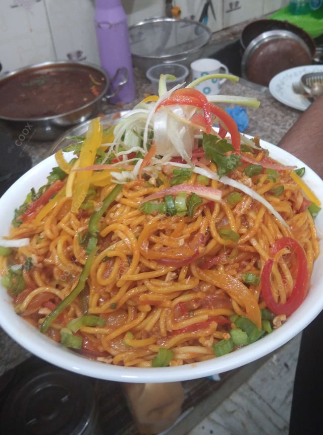 Tasty Veg Hakka Noodles cooked by COOX chefs cooks during occasions parties events at home
