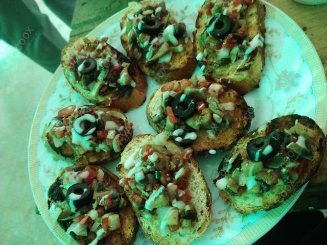 Tasty Tomato Mushroom Bruschetta cooked by COOX chefs cooks during occasions parties events at home