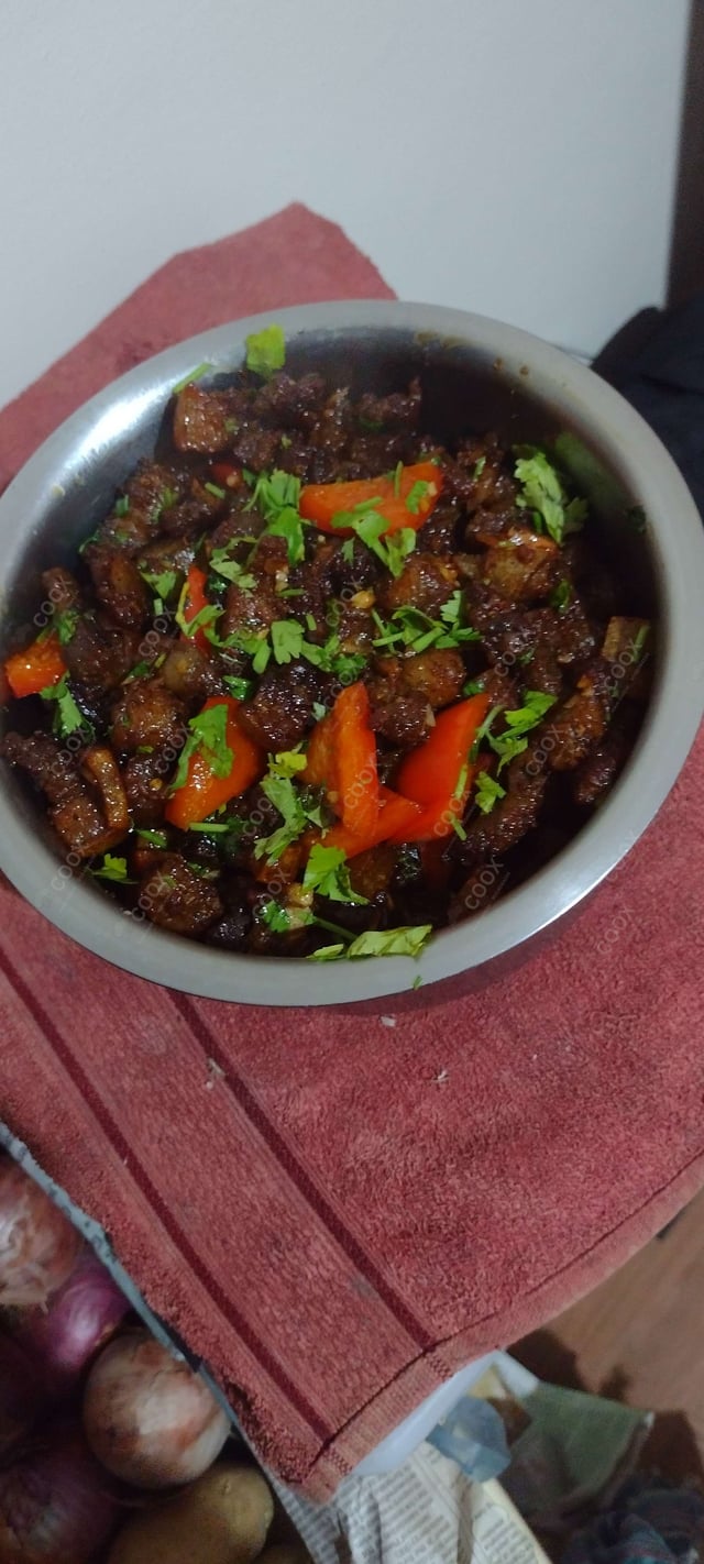 Tasty Chilli Pork with Peppers cooked by COOX chefs cooks during occasions parties events at home