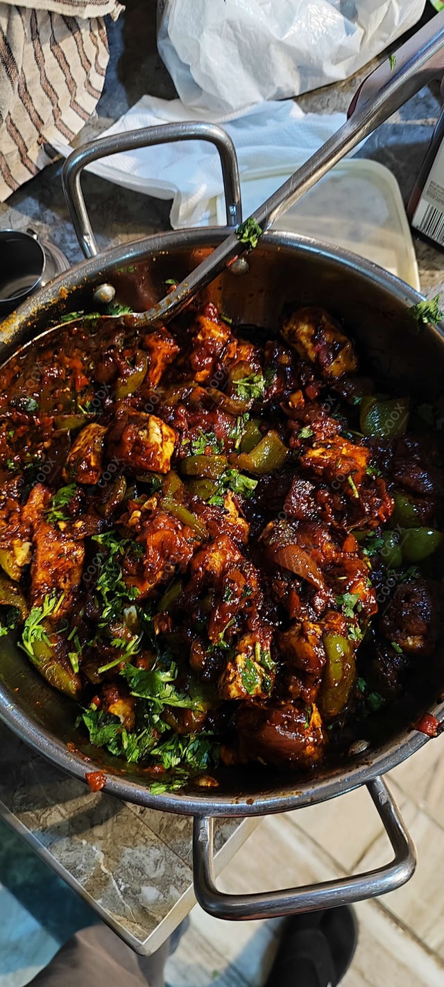 Delicious Chilli Paneer (Dry) prepared by COOX