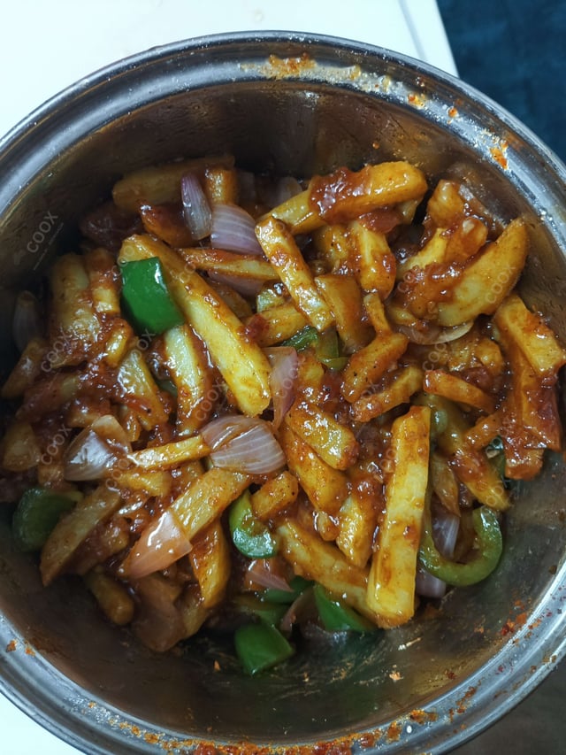 Delicious Honey Chilli Potato prepared by COOX