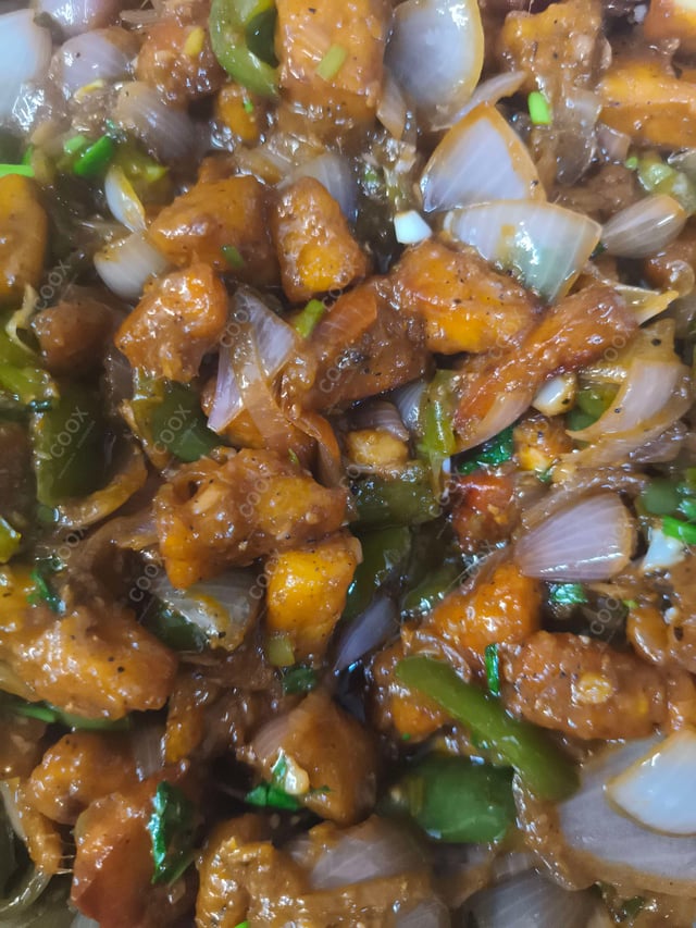 Delicious Chilli Paneer (Dry) prepared by COOX