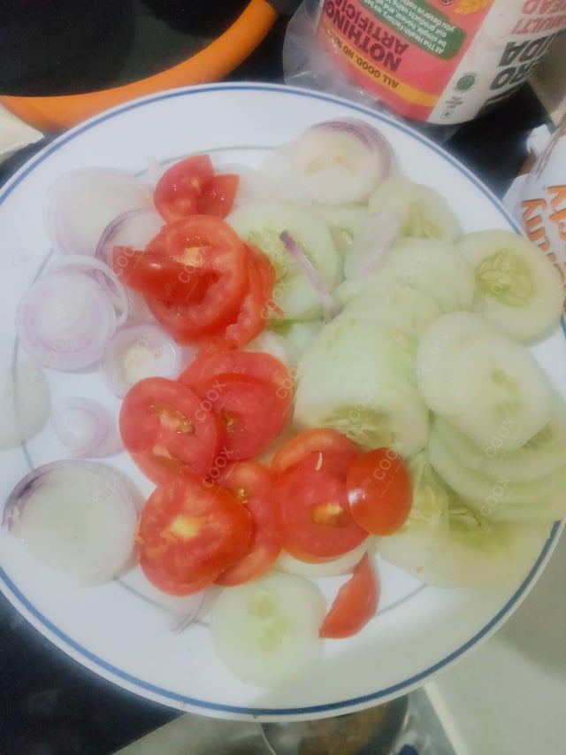 Delicious Salad, Papad prepared by COOX