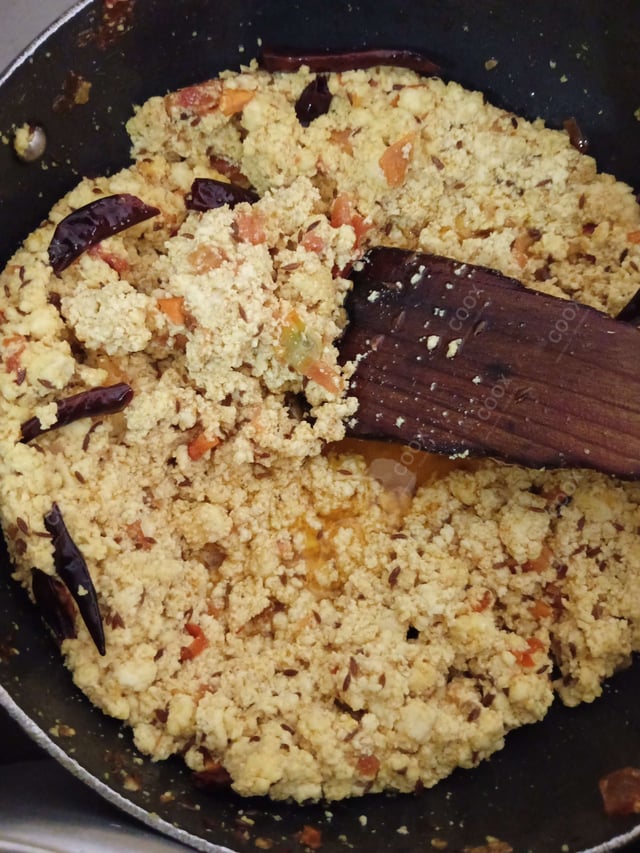 Tasty Paneer Bhurji cooked by COOX chefs cooks during occasions parties events at home