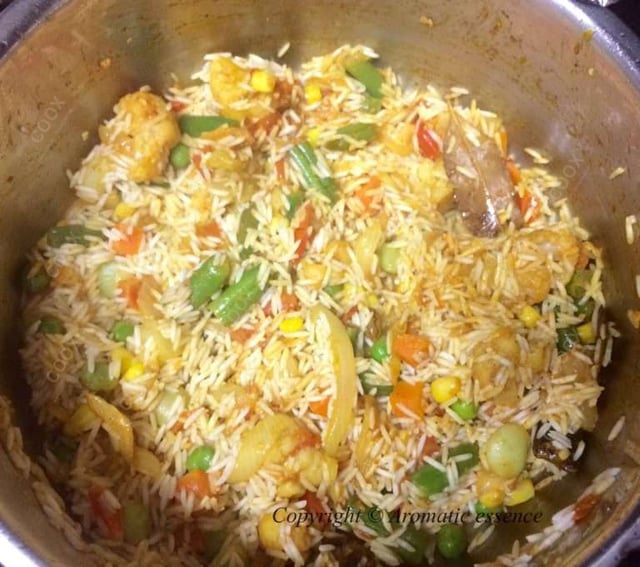 Delicious Veg Pulao prepared by COOX