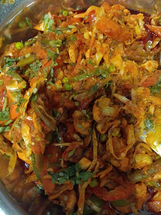 Delicious Veg Jalfrezi prepared by COOX