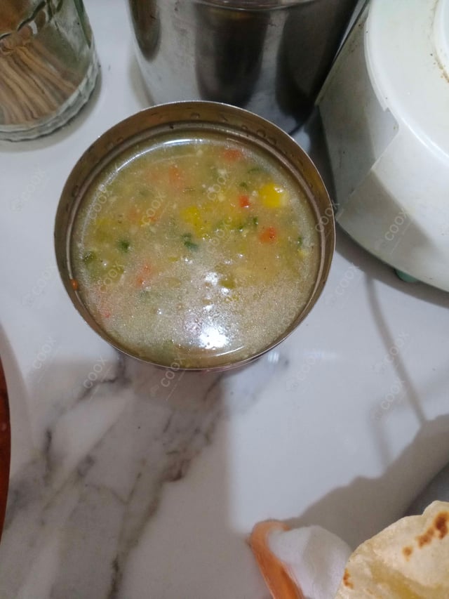 Tasty Chicken Sweet Corn Soup cooked by COOX chefs cooks during occasions parties events at home