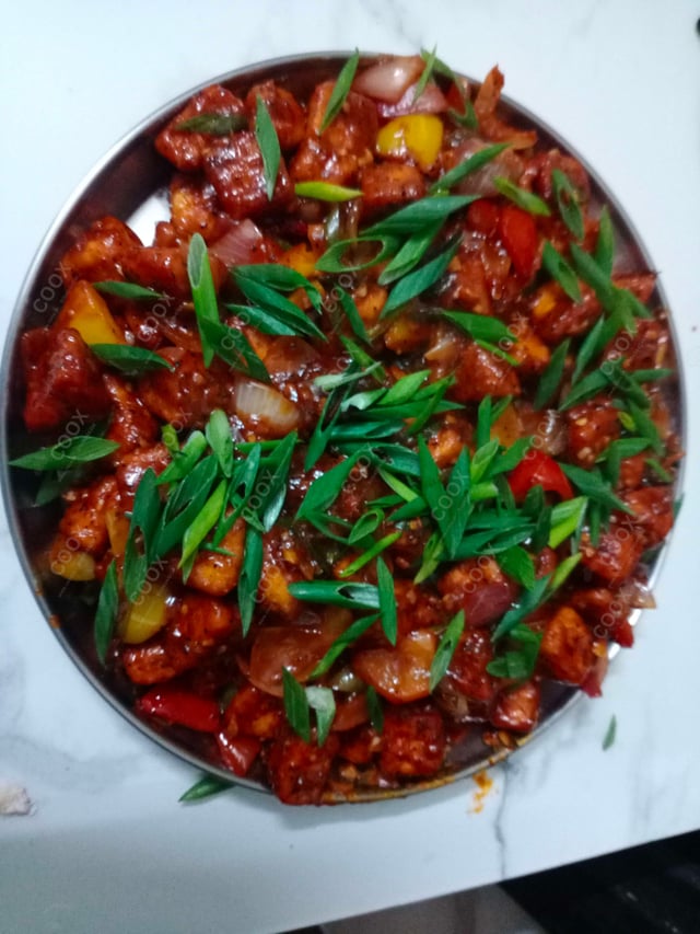Delicious Chilli Paneer (Dry) prepared by COOX