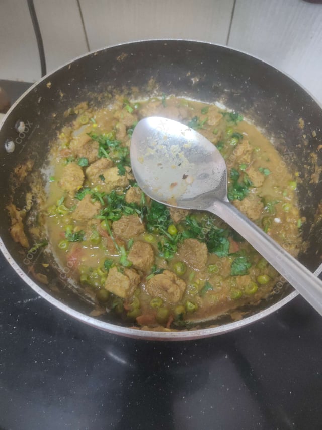 Tasty Matar Soyabean cooked by COOX chefs cooks during occasions parties events at home