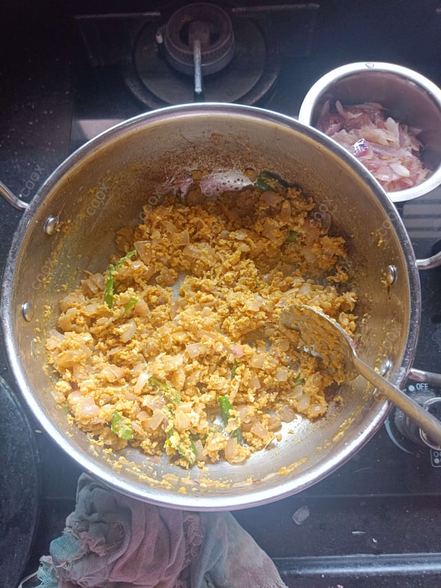Tasty Egg Bhurji cooked by COOX chefs cooks during occasions parties events at home