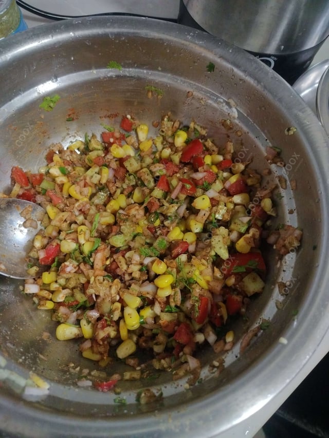 Tasty American Corn Salad cooked by COOX chefs cooks during occasions parties events at home