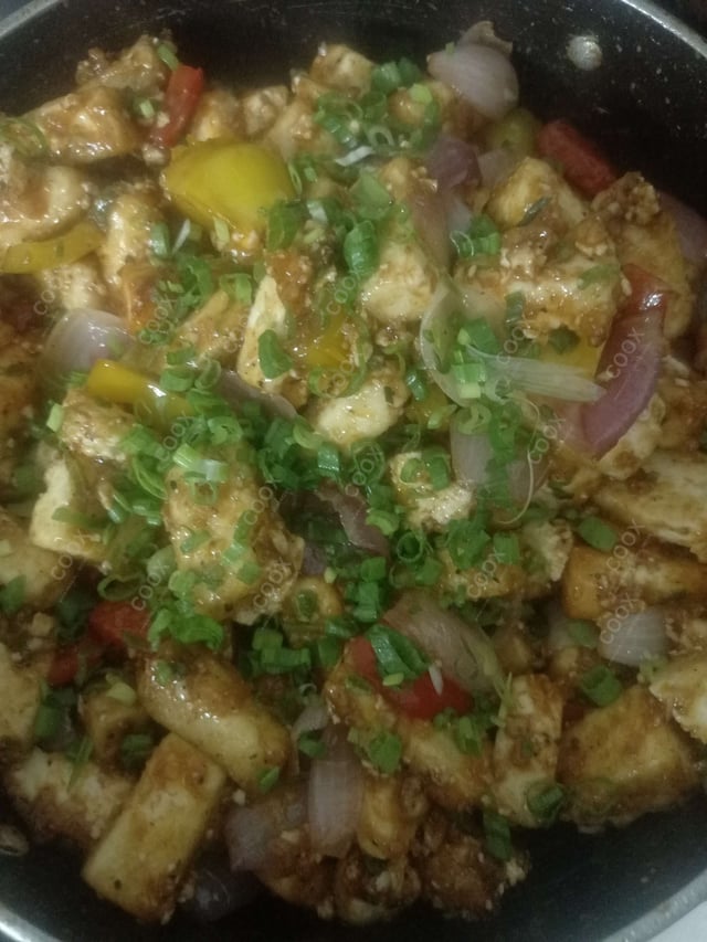 Delicious Chilli Paneer (Dry) prepared by COOX