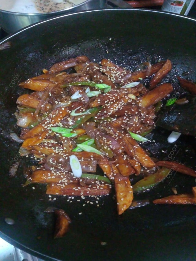 Delicious Honey Chilli Potato prepared by COOX