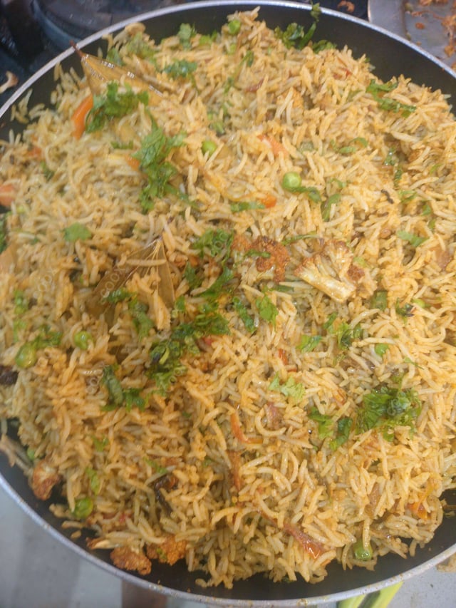 Delicious Veg Biryani prepared by COOX