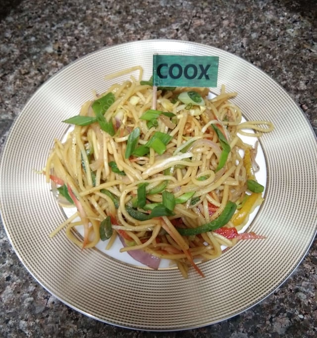 Tasty Veg Hakka Noodles cooked by COOX chefs cooks during occasions parties events at home