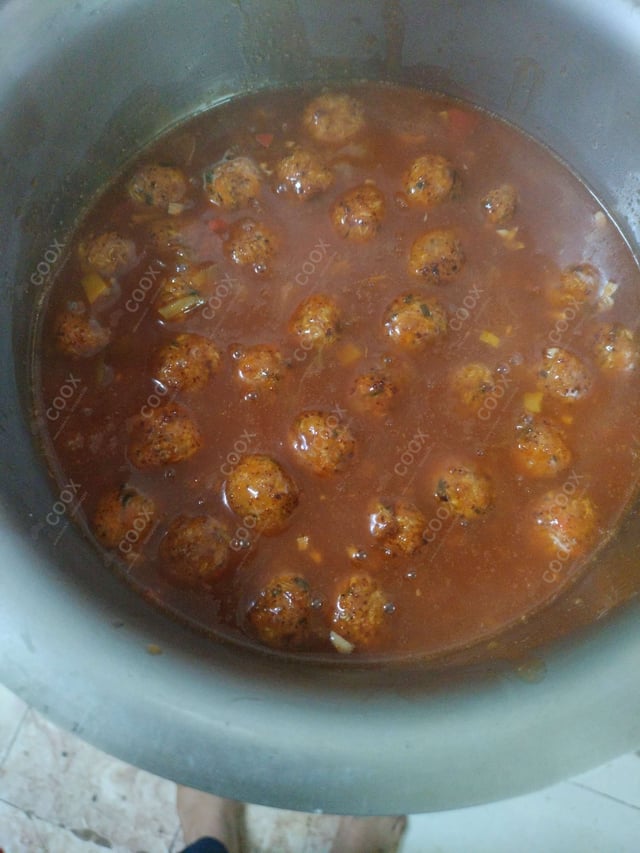 Delicious Veg Manchurian (Gravy) prepared by COOX