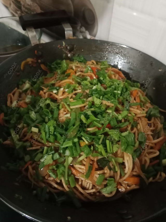 Delicious Veg Hakka Noodles prepared by COOX