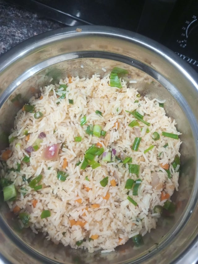 Delicious Veg Fried Rice prepared by COOX