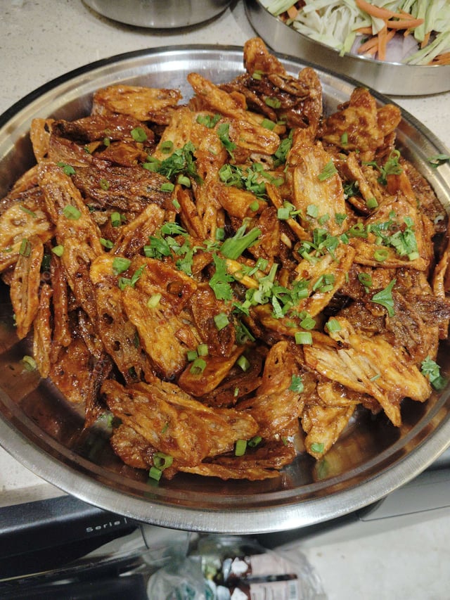 Delicious Chilli Lotus Stem prepared by COOX