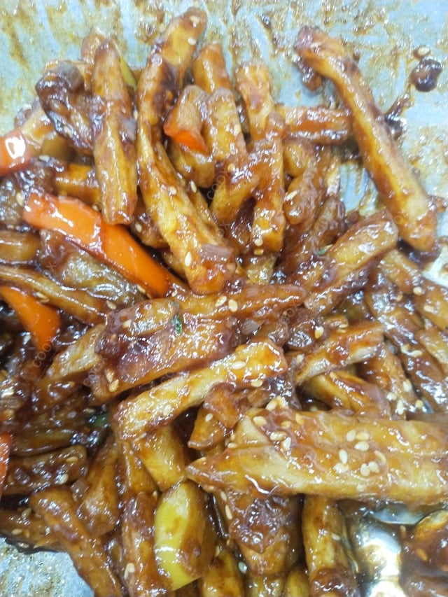 Delicious Honey Chilli Potato prepared by COOX
