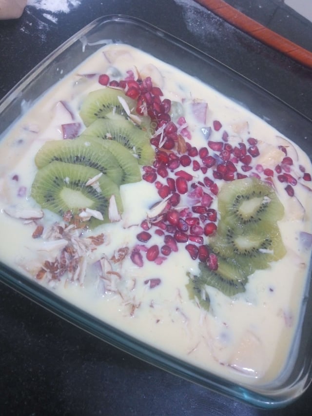Tasty Fruit Custard cooked by COOX chefs cooks during occasions parties events at home