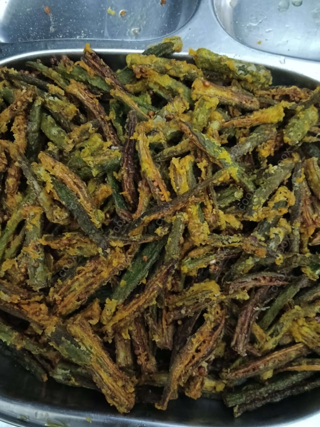 Delicious Kurkuri Bhindi prepared by COOX