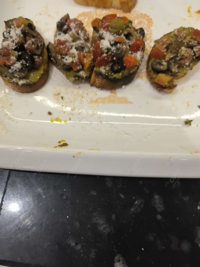 Delicious Tomato Mushroom Bruschetta prepared by COOX